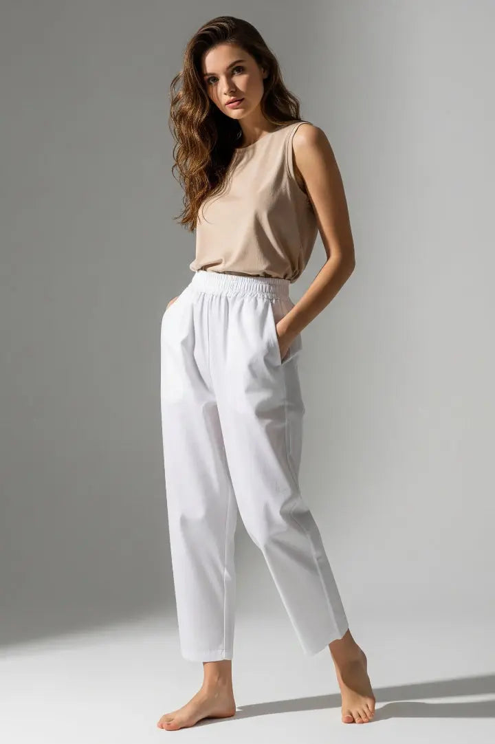 Cigarette Shape cotton Trouser/Bottom